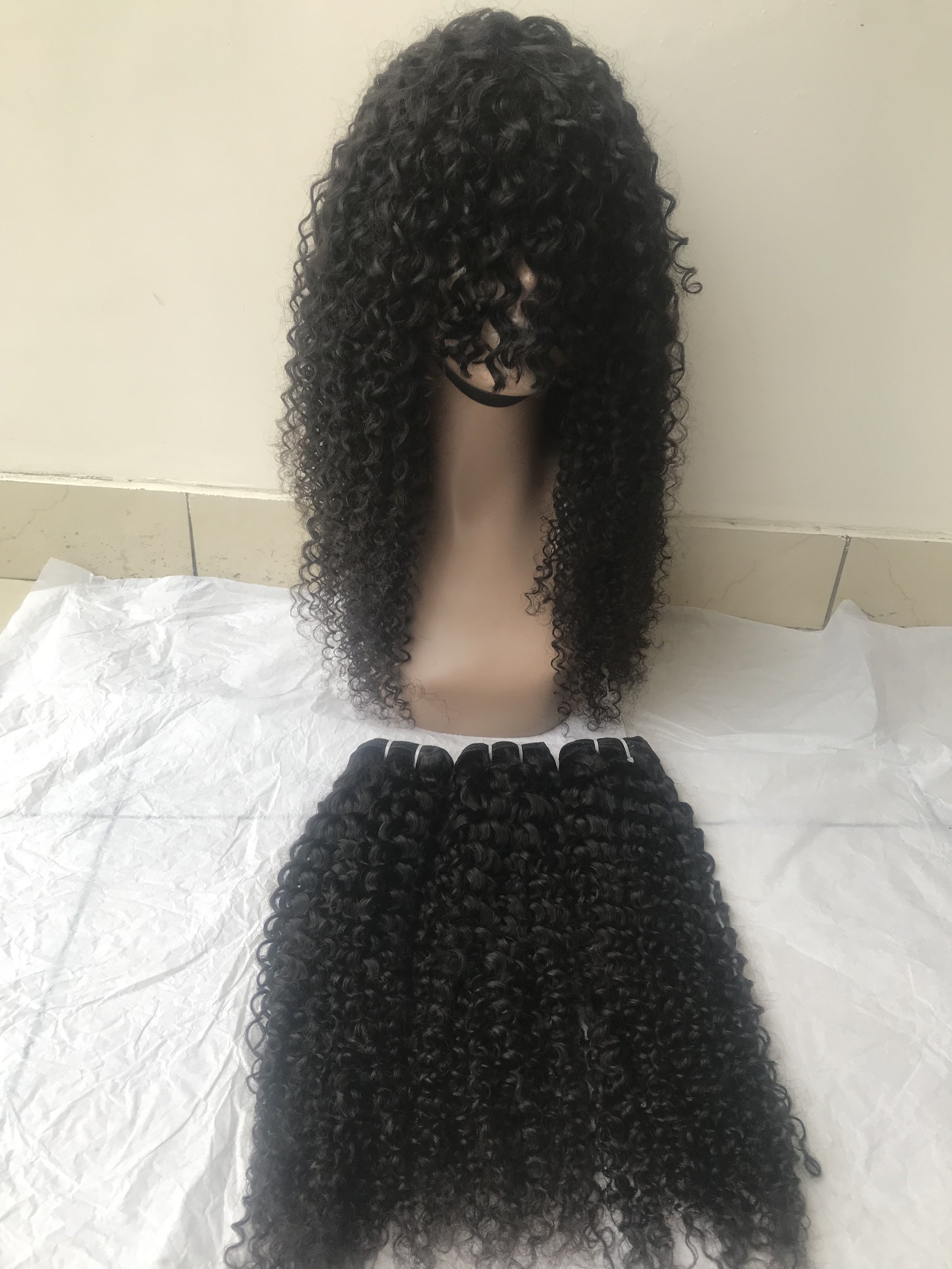 Wholesale Price On Transparent HD Lace Bob Human Hair Wigs For Black Women Brazilian Unprocessed Virgin Kinky Curly Bob Hair Wig