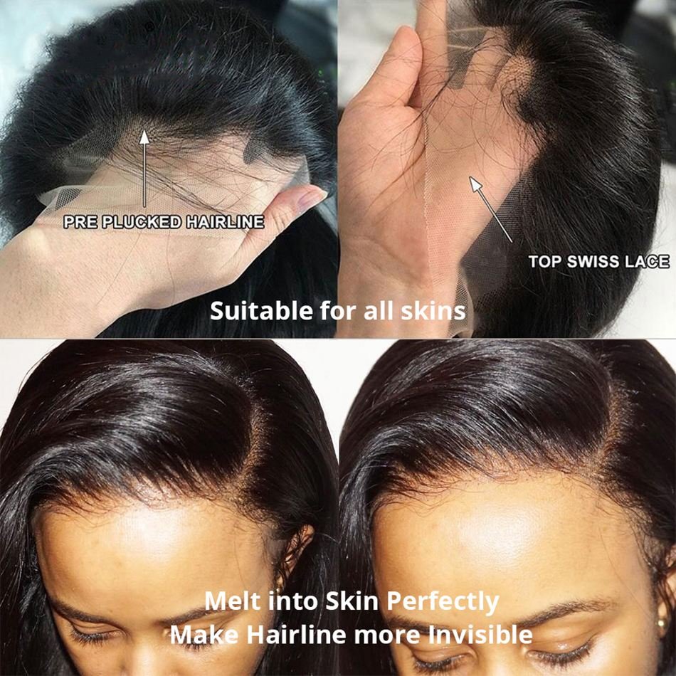 Yeswigs 360 Full Transparent Lace Frontal Wigs Raw Indian 100% Virgin Human Hair Wigs Vendor HD Lace Front Wigs For Black Women