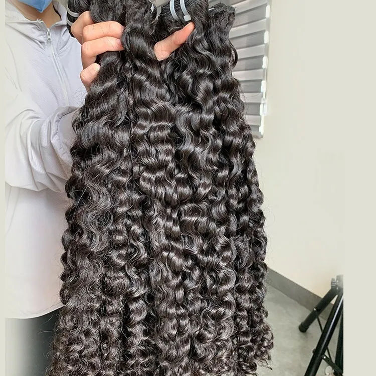 Top Selling Burmese Curly 100% Raw Vietnamese Hair Burmese Curly Hair Vendors Hot Selling High Quality Raw Virgin Human Hair