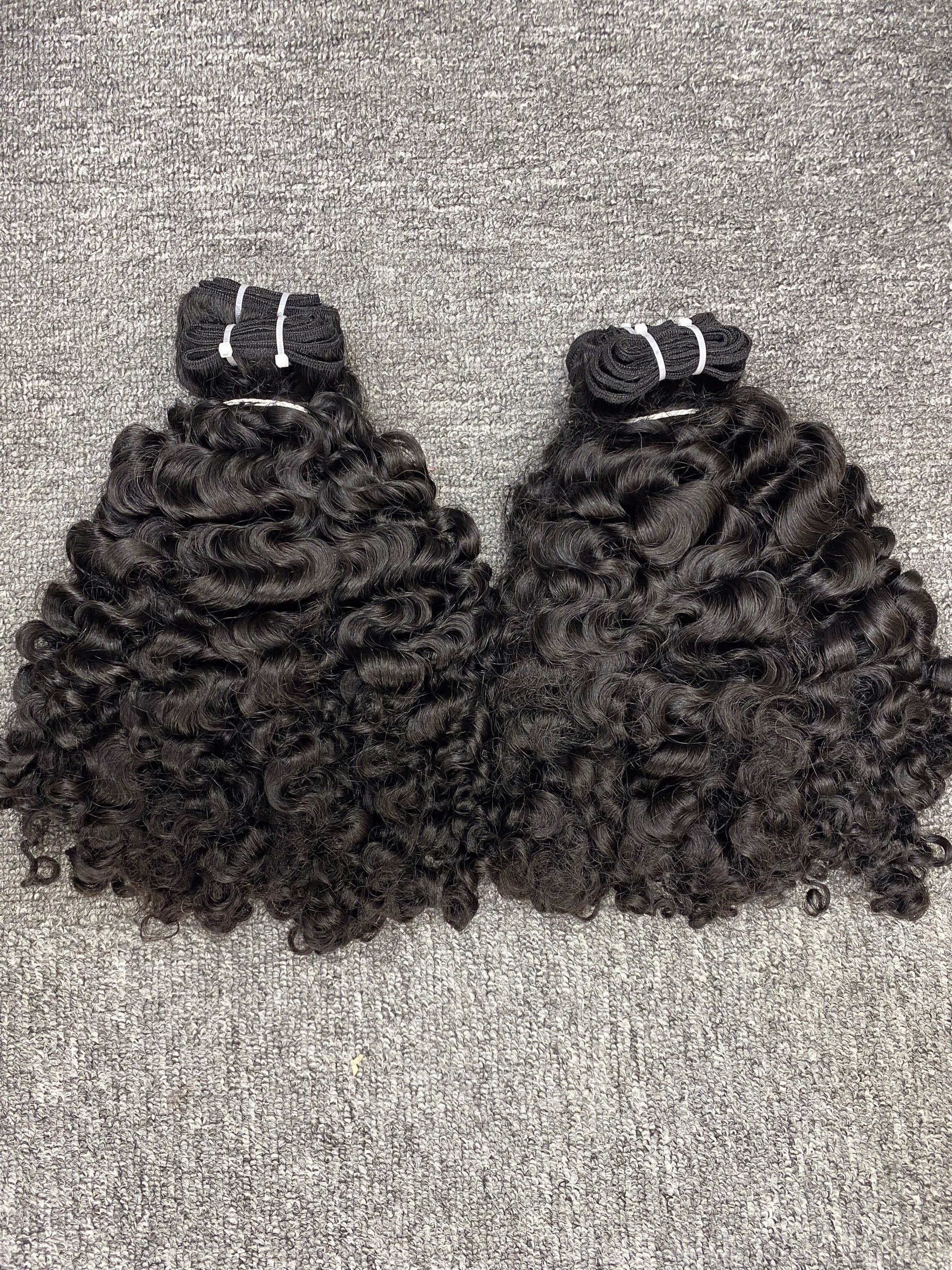 Top Selling Burmese Curly 100% Raw Vietnamese Hair Burmese Curly Hair Vendors Hot Selling High Quality Raw Virgin Human Hair