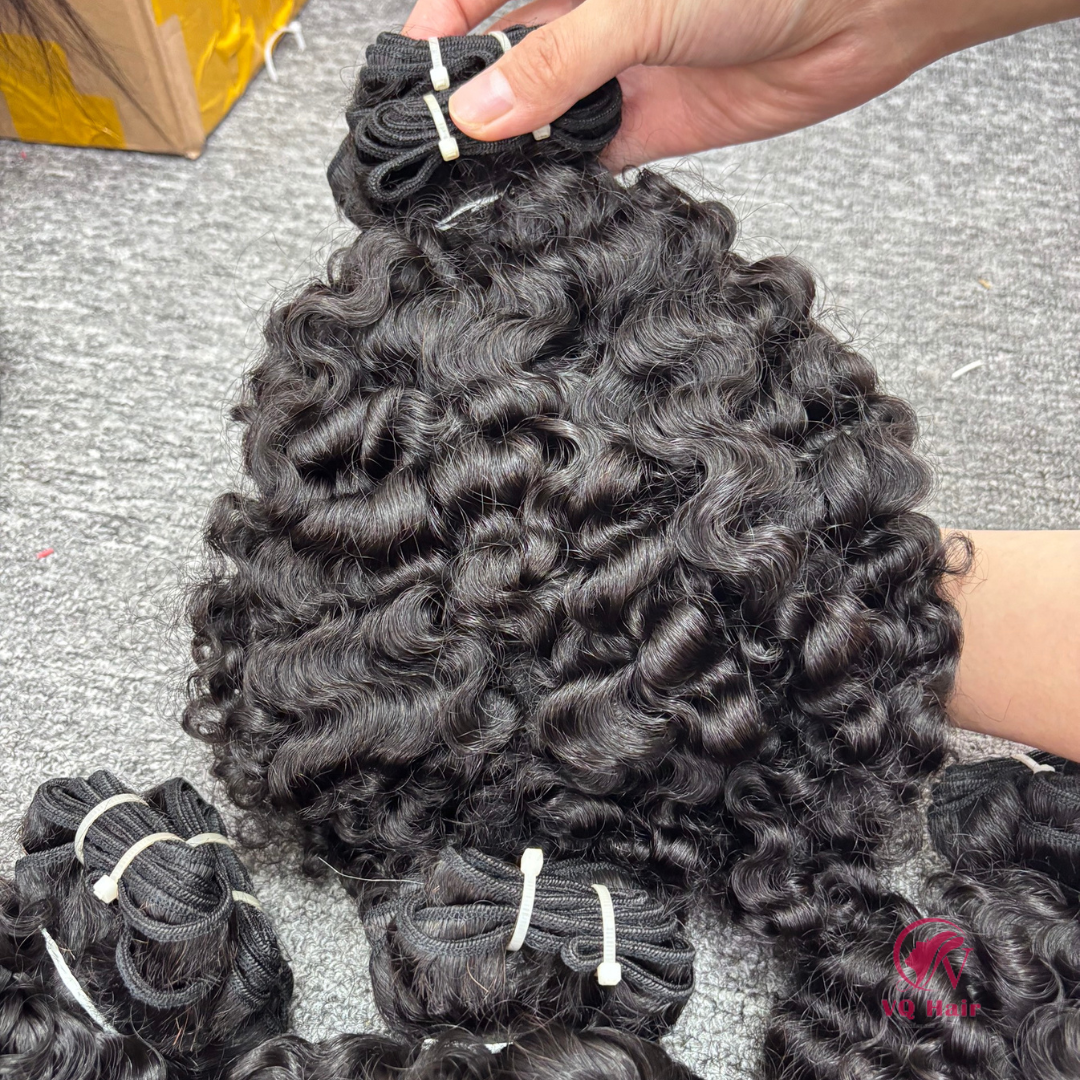 Top Selling Burmese Curly 100% Raw Vietnamese Hair Burmese Curly Hair Vendors Hot Selling High Quality Raw Virgin Human Hair