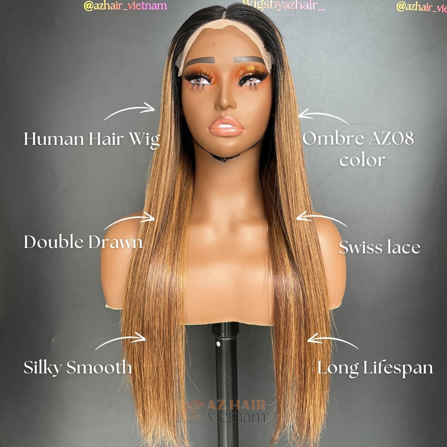7 Days Ready to Ship - Vietnamese Raw Hair Bone Straight Full Lace Wig Order Free Style Human Hair Extensions