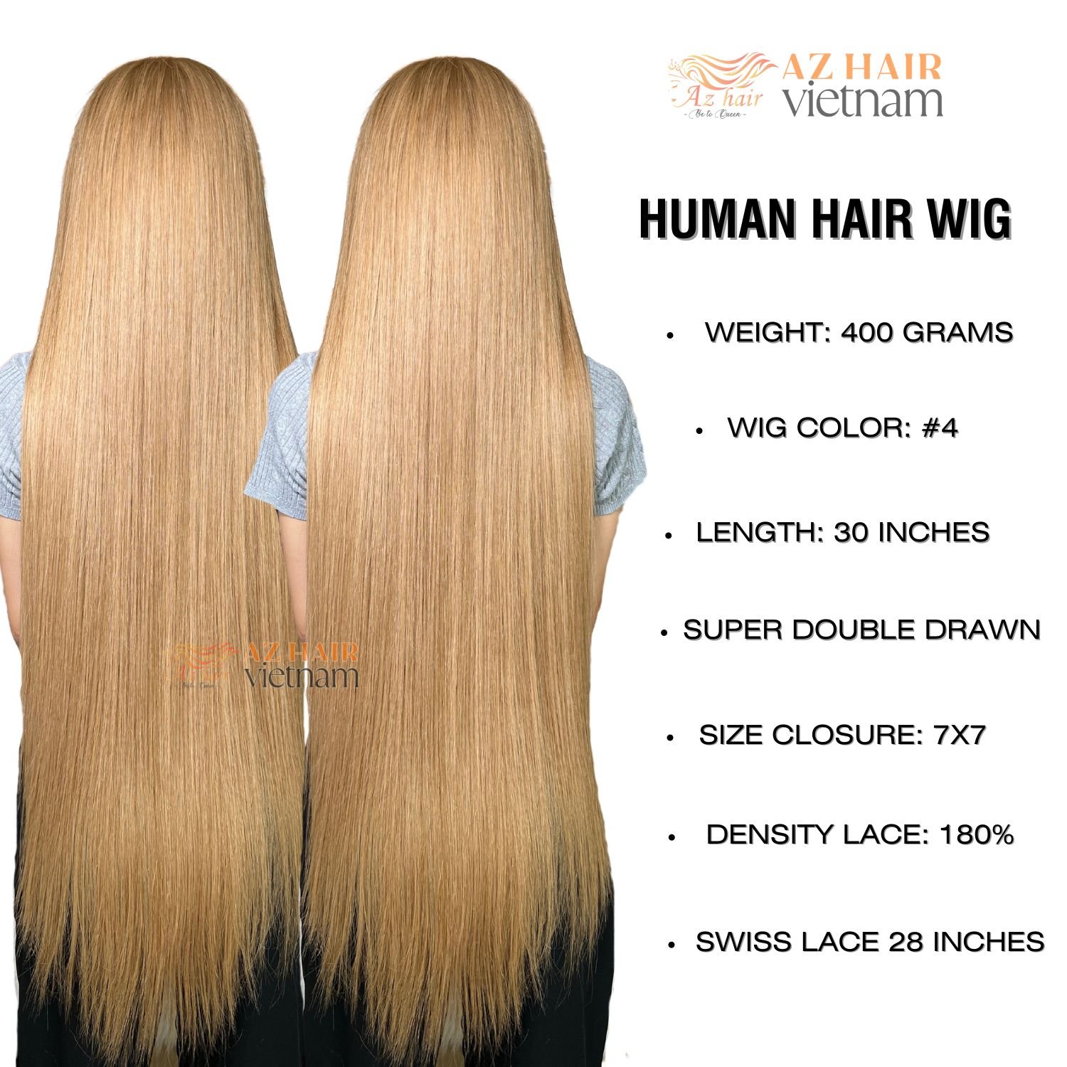 7 Days Ready to Ship - Vietnamese Raw Hair Bone Straight Full Lace Wig Order Free Style Human Hair Extensions