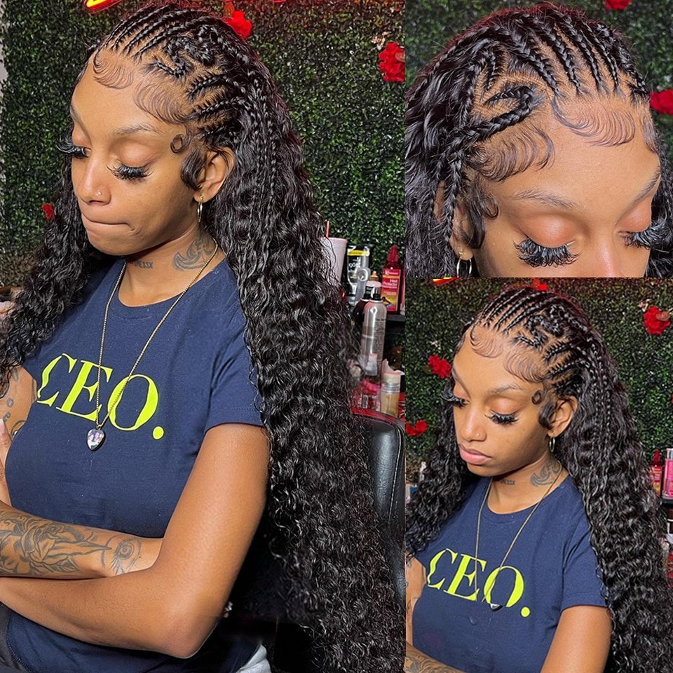 Wholesale Wigs 100Human Hair Vendors Cabello Humano Deep Wave HD Lace Frontal Wig Human Hair 200 Density