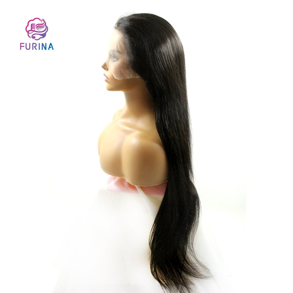 Hot sale 30 inch raw human hair wigs 100% remy raw lace front silky human hair wigs for women