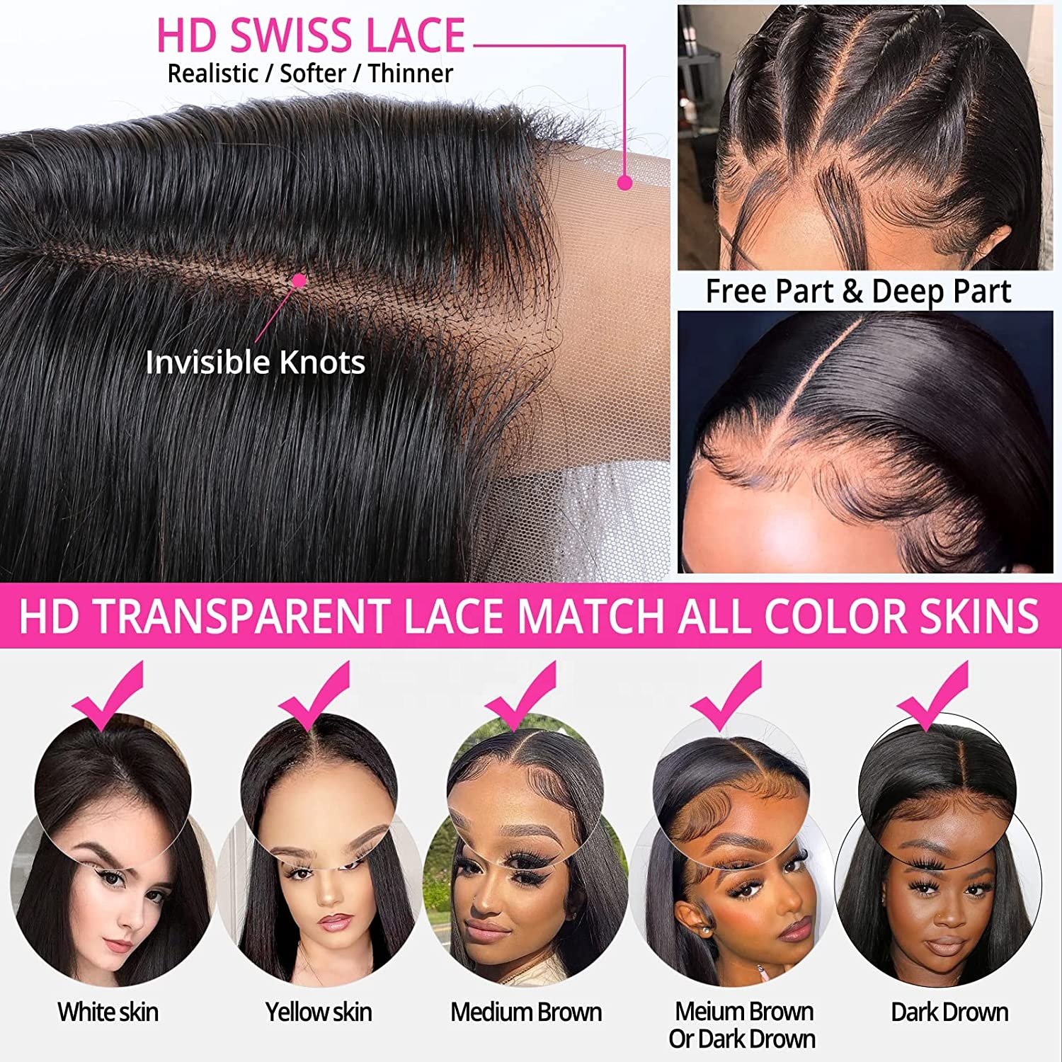 Natural Color Short Human Hair Wigs 150% Density Glueless Short Bob Wigs Pre Plucked With Baby Hair 13x1 HD Lace Bob Shorts Wig