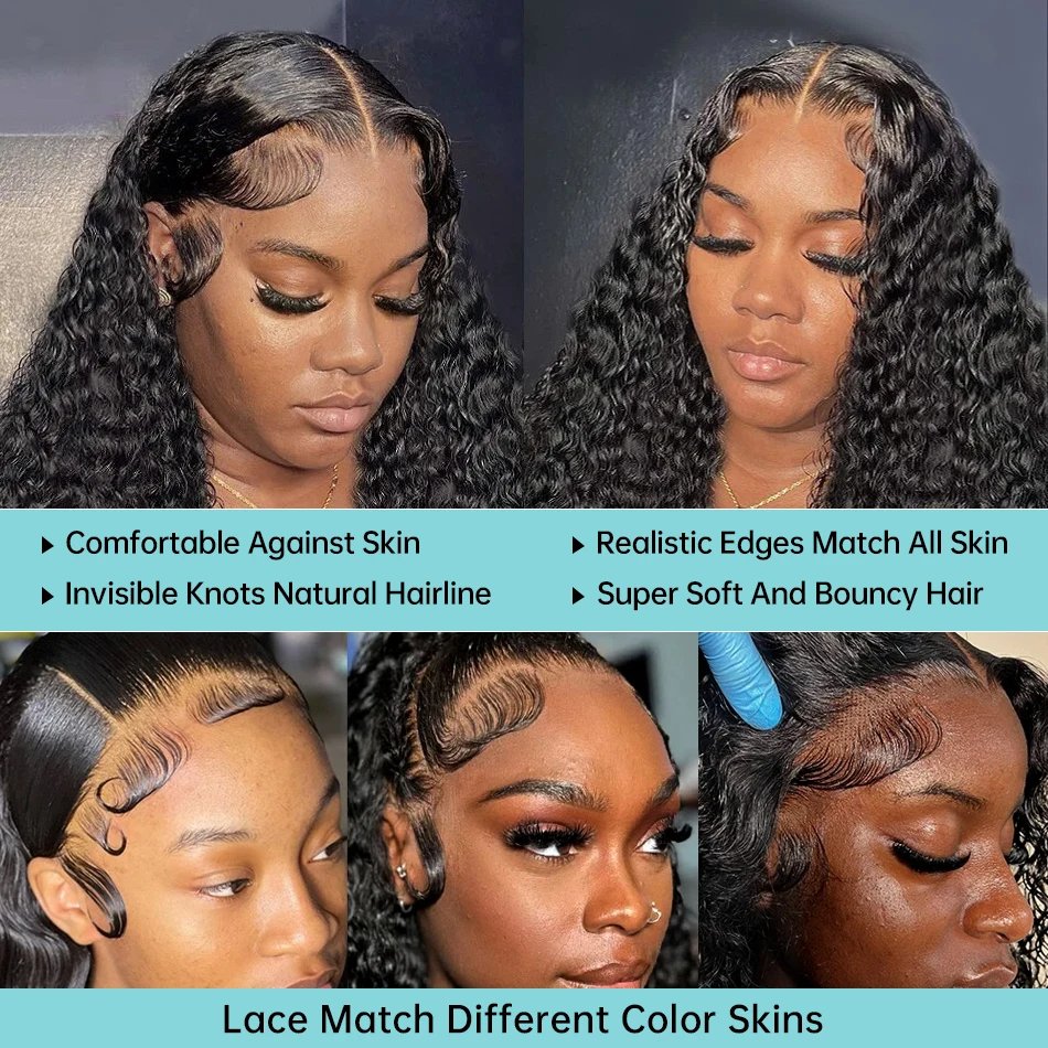 13x6 Transparent Swiss Lace Front Wig Vendor,13x4 Raw Vietnamese Loose Deep Water Curly Wig Human Hair HD Lace Frontal Wigs