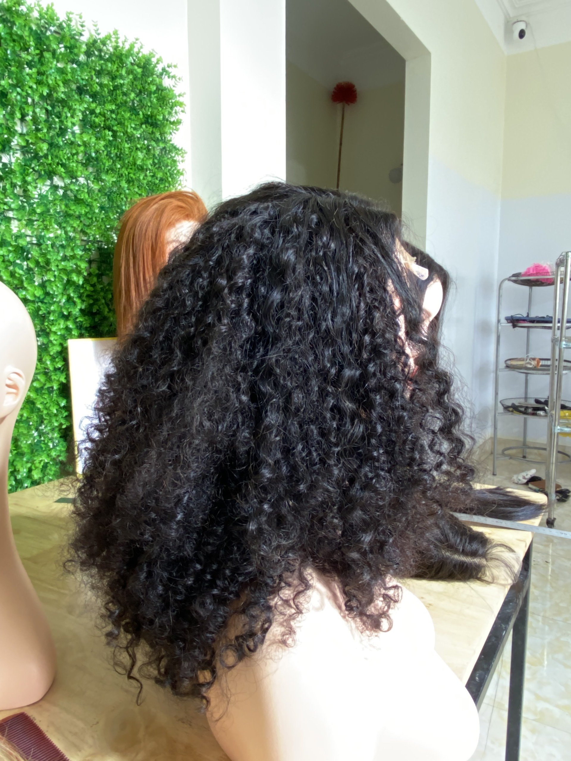 Super Double Drawn Hair Deep Wave Curly half wig HD Lace Front Hair Wigs Vietnamese Virgin Human Hair Wigs