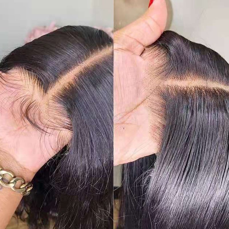 13x6 Glueless Full HD Lace Human Hair Wigs Pre Pluck Raw Indian Hair Lace Frontal Wigs Vendor Double Drawn Wigs for Black Women