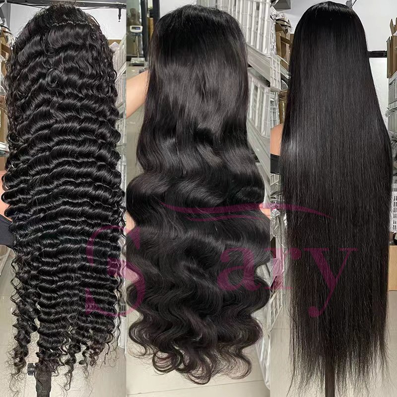 13x6 Glueless Full HD Lace Human Hair Wigs Pre Pluck Raw Indian Hair Lace Frontal Wigs Vendor Double Drawn Wigs for Black Women