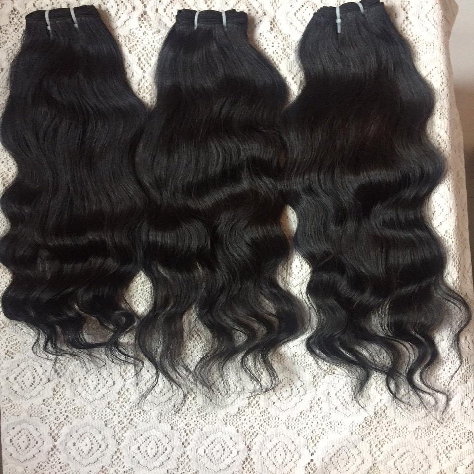 Nandee Remy Raw Virgin Human Hair Extensions Cuticle Aligned Unprocessed Indian Natural Loose Wavy Bundle Wholesale Rates