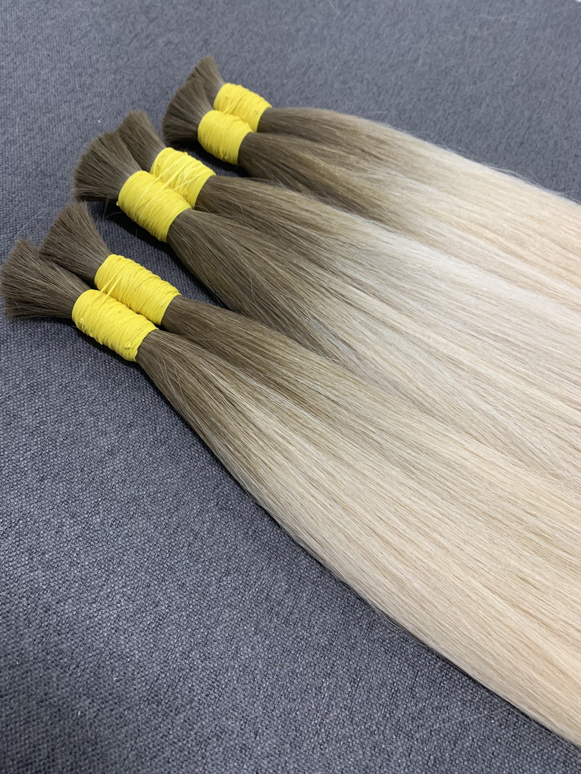 Whosale Vietnamese Human Hair Double Drawn Hand Tied Weft Ombre Virgin Hair Extension genius weft