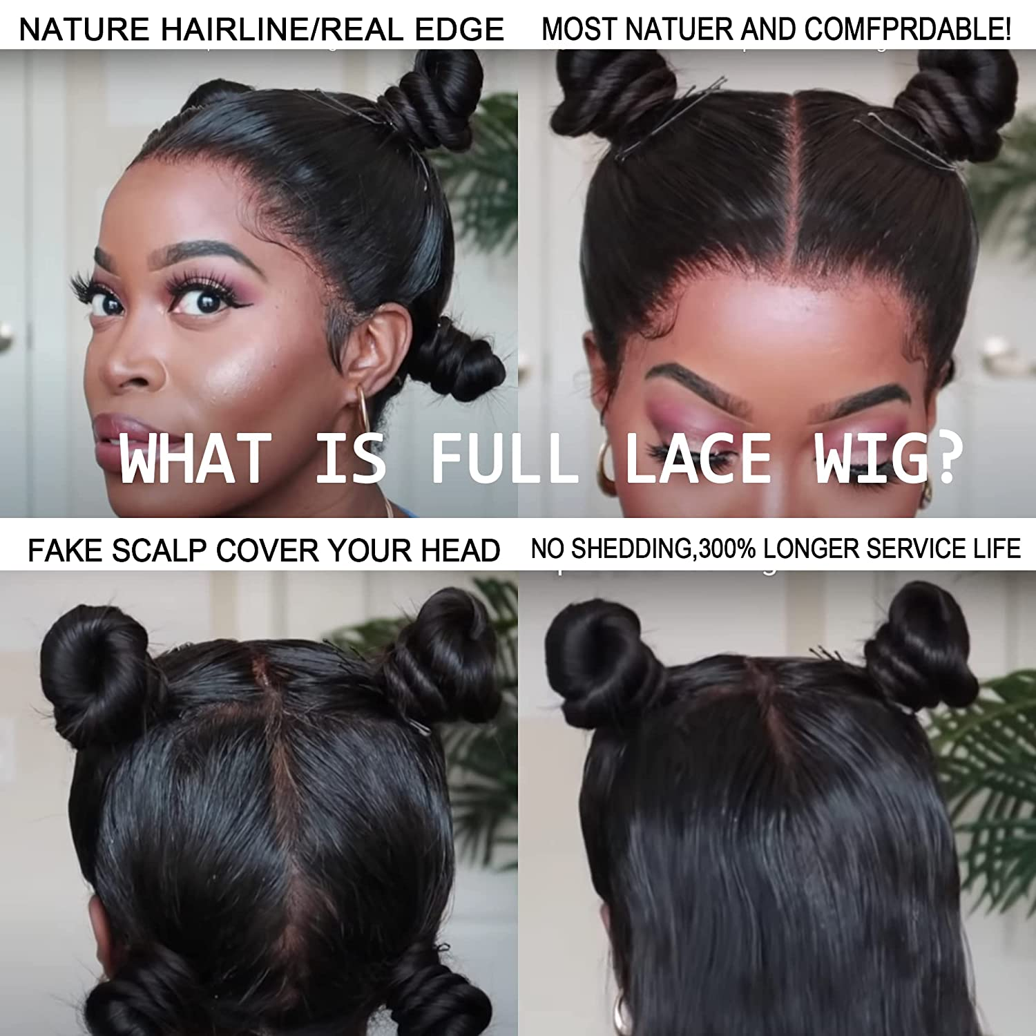Brazilian Weaves And human Hair Lace Front Wigs, Bone Straight Full Lace Human Hair Wigs For Black Women