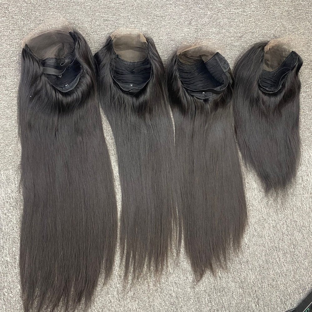 Wigs hair human hair glueless Wig Natural Human Hair Wigs natural color bonestraight