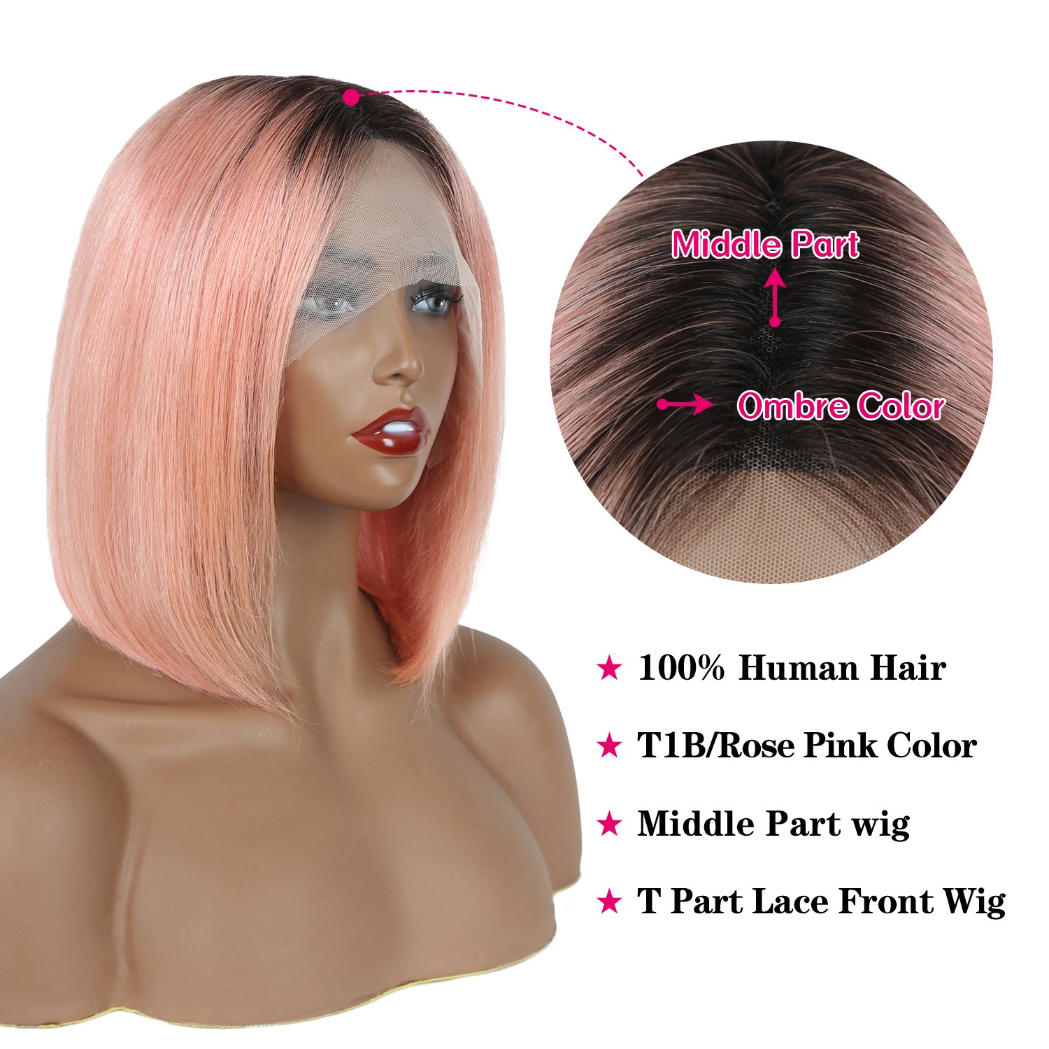 13x4 Straight Bob Human Hair Wigs With Lace Frontal Wigs Brazilian Remy Human Hair Bob Wigs For Woman 12 inch
