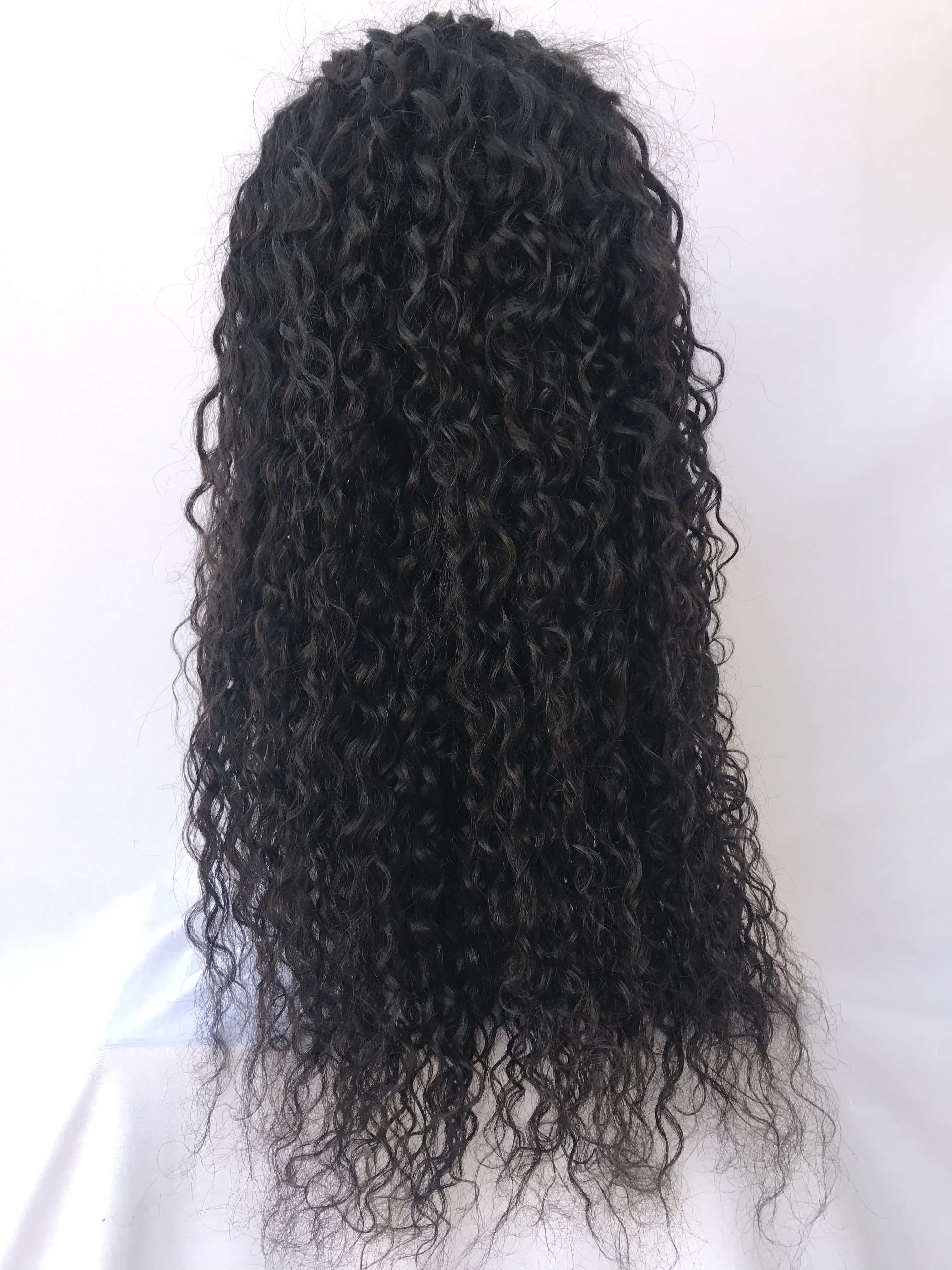 Quality Cambodian Indian Temple Virgin 24'' Natural Curly Bob Wig With Bang's Cuticle Aligned With 250% Density Indian Supplier