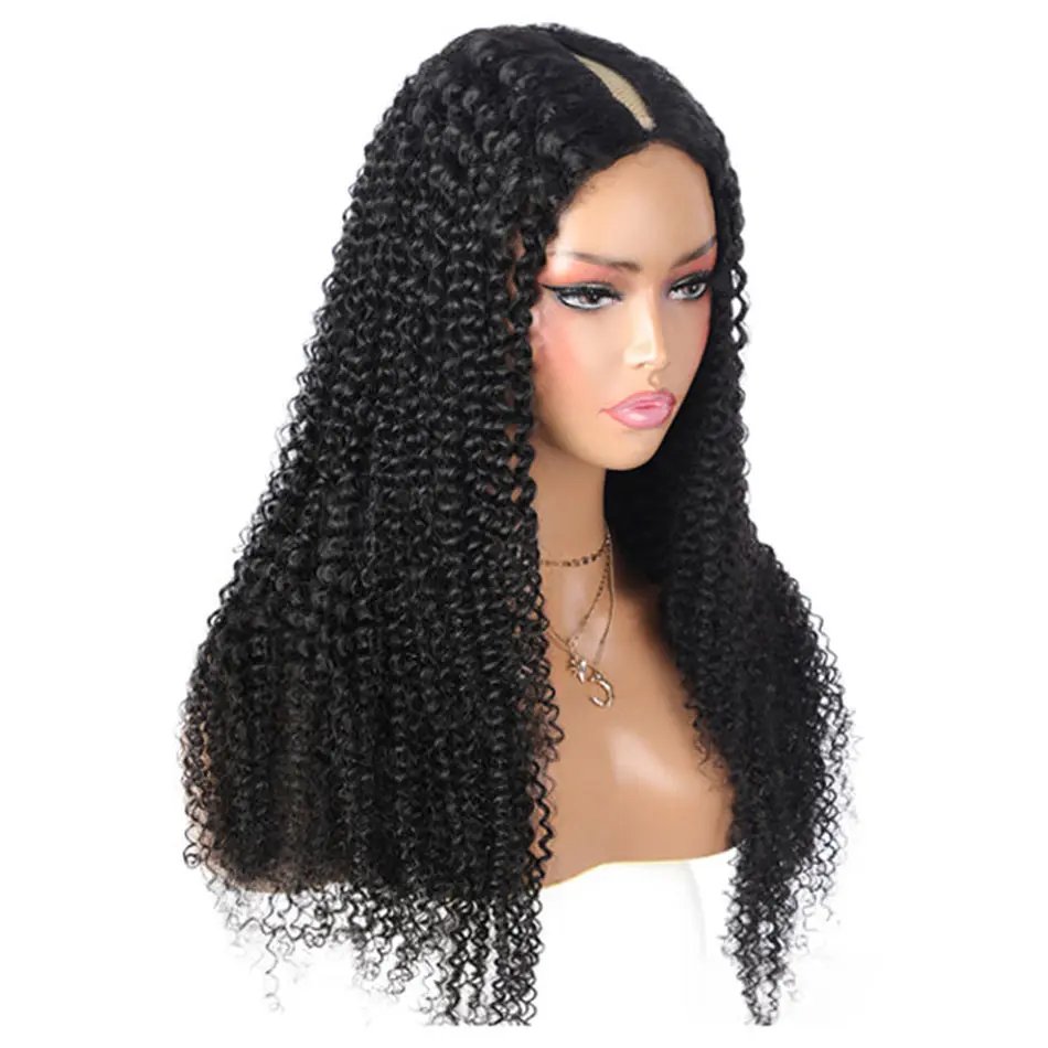 Best Quality Wholesale Price Machine Made Wig V Part Human Hair Wigs 100% Raw hair Wigs
