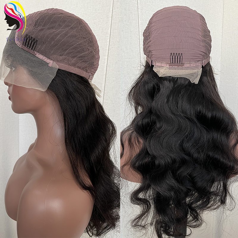 13x4 13x6 Body Wave 150 180 250 density brazilian raw indian vietnamese pre pluck human hair hd transpanret lace front wig