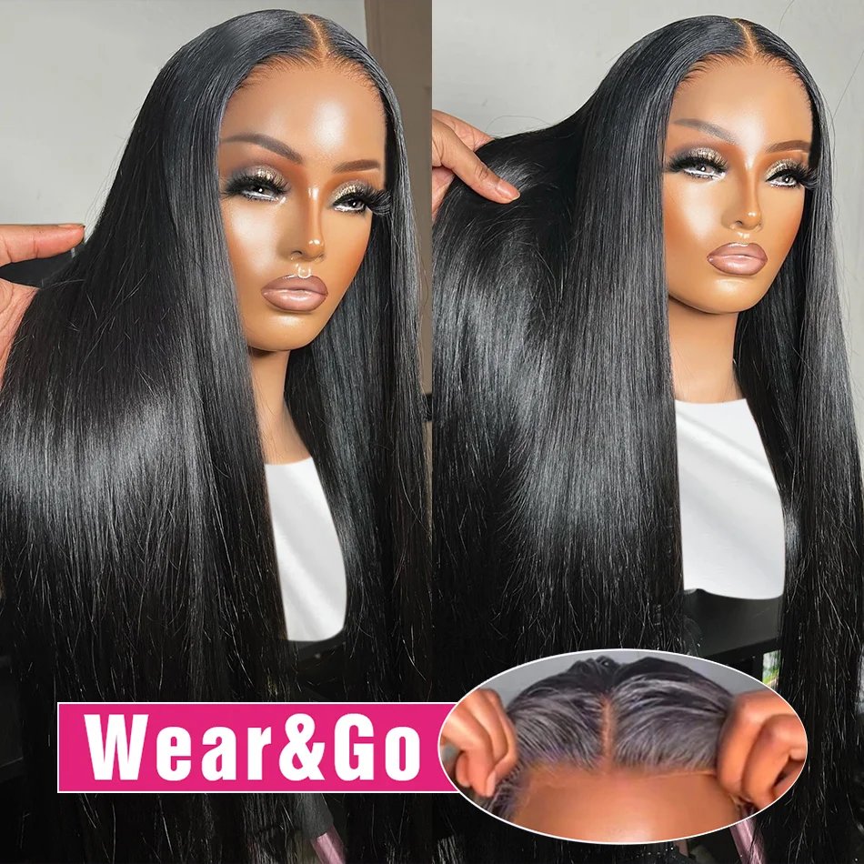 ISEE New Upgrade 6X9 Wear Go Glueless Wig Pre-cut Human Hair Wigs Ready To Go M Cap HD Lace Frontal Wig For Women Without Glue