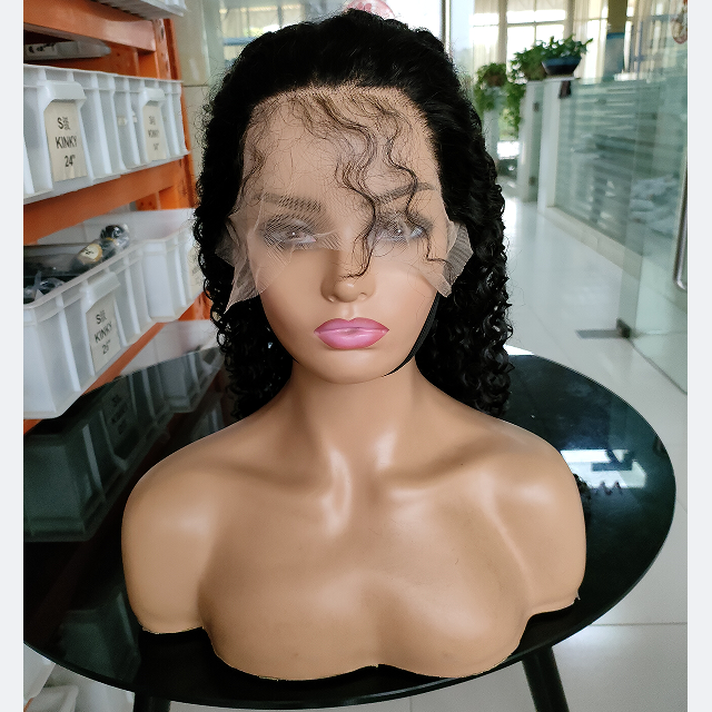 Deep Curly Lace Frontal Wigs Human Hair Cheap Virgin Brazilian Human Hair Glueless Lace Front Wig Human Hair Wigs Vendor