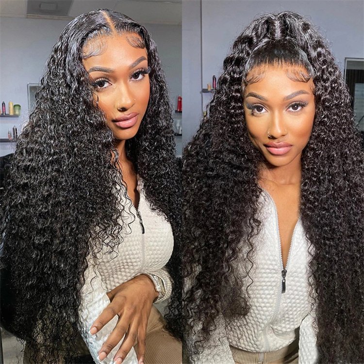 13x4 13x6 HD Transparent Lace Front Human Hair Wigs PrePlucked Brazilian Raw Virgin Deep Wave Lace Frontal Wig with Baby Hair