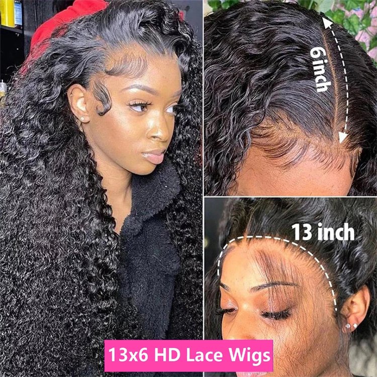 13x4 13x6 HD Transparent Lace Front Human Hair Wigs PrePlucked Brazilian Raw Virgin Deep Wave Lace Frontal Wig with Baby Hair