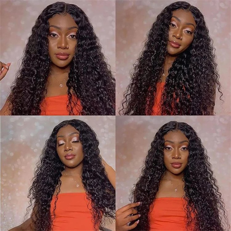 13x4 13x6 HD Transparent Lace Front Human Hair Wigs PrePlucked Brazilian Raw Virgin Deep Wave Lace Frontal Wig with Baby Hair