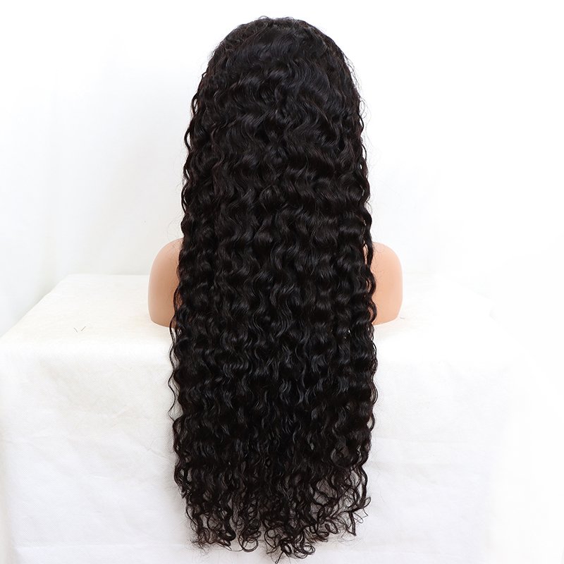 30 inch human hair wig hd lace front 13*4 water wave wigs