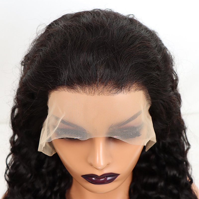 30 inch human hair wig hd lace front 13*4 water wave wigs