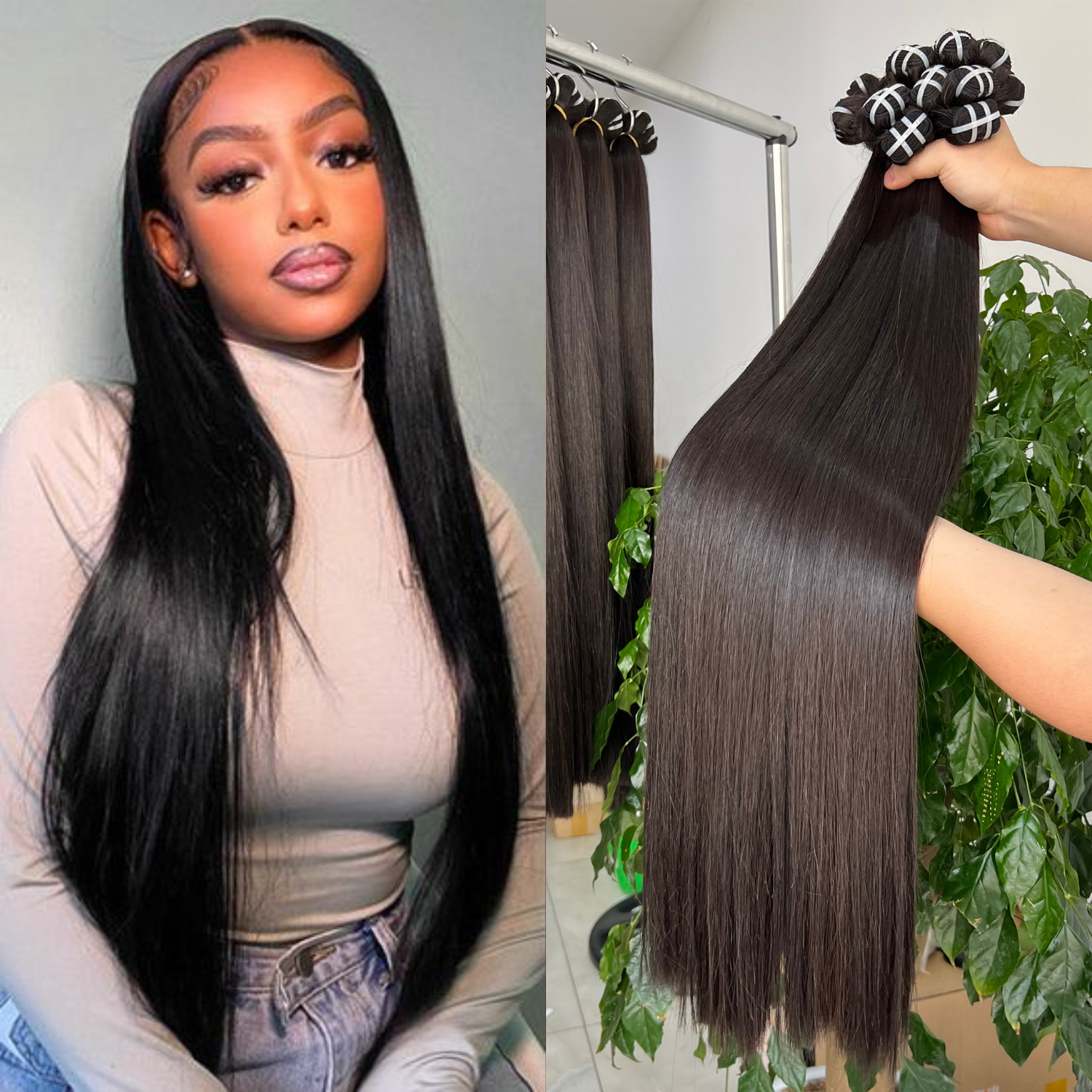 Hair Weaving Bone Straight Hair Extensions Virgin Vietnamese Cuticle Aligned Raw Human Hair 100% Pure Raw Unprocessed