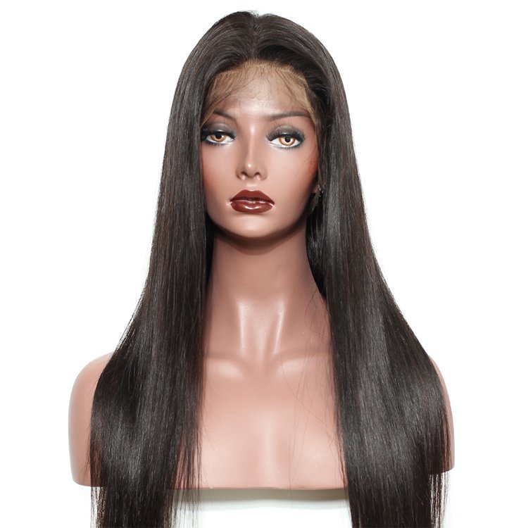 Lace Frontal Wig Lace Closure Human Hair Wig Straight Virgin 180% Density Hd Lace Front Wig Transparent Raw Indian Natural Long