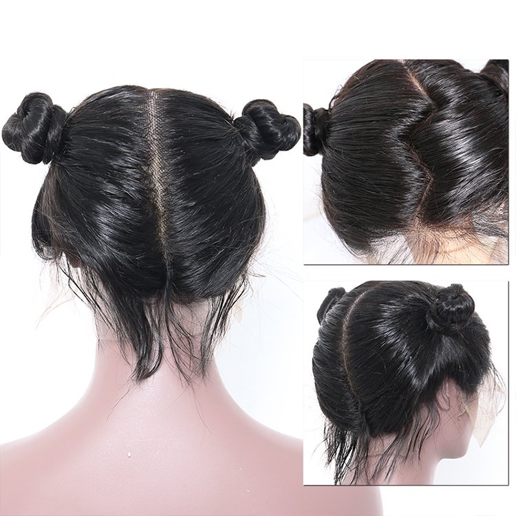 Lace Frontal Wig Lace Closure Human Hair Wig Straight Virgin 180% Density Hd Lace Front Wig Transparent Raw Indian Natural Long