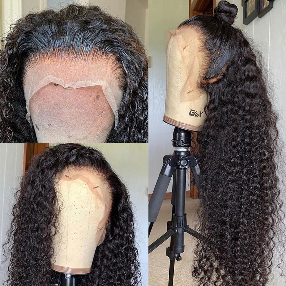 Kinky Curly Lace Front Wig Cheap Raw Brazilian Human Hair Wigs For Black Women Glueless Full Hd Lace Frontal Wigs Human Hair