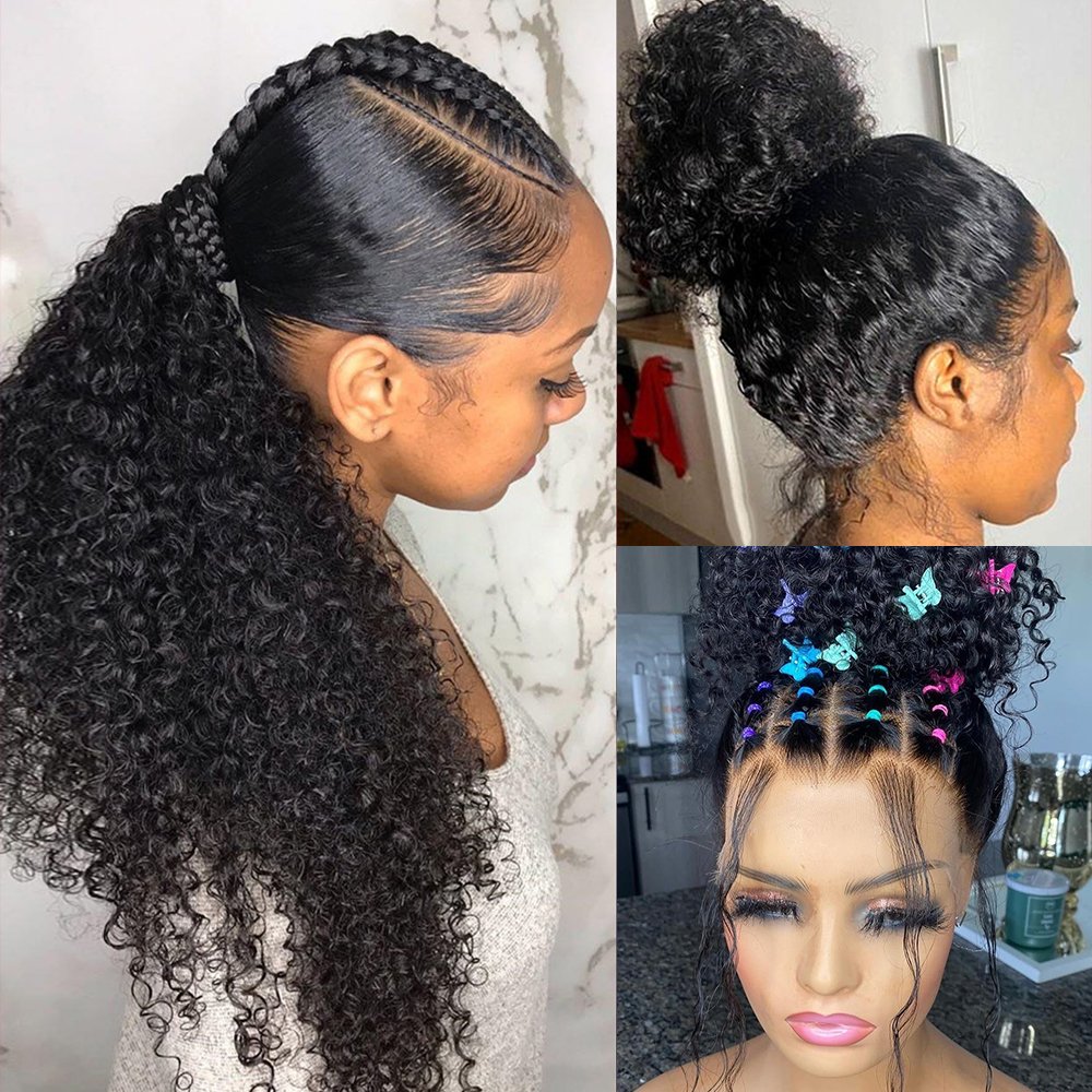 Kinky Curly Lace Front Wig Cheap Raw Brazilian Human Hair Wigs For Black Women Glueless Full Hd Lace Frontal Wigs Human Hair