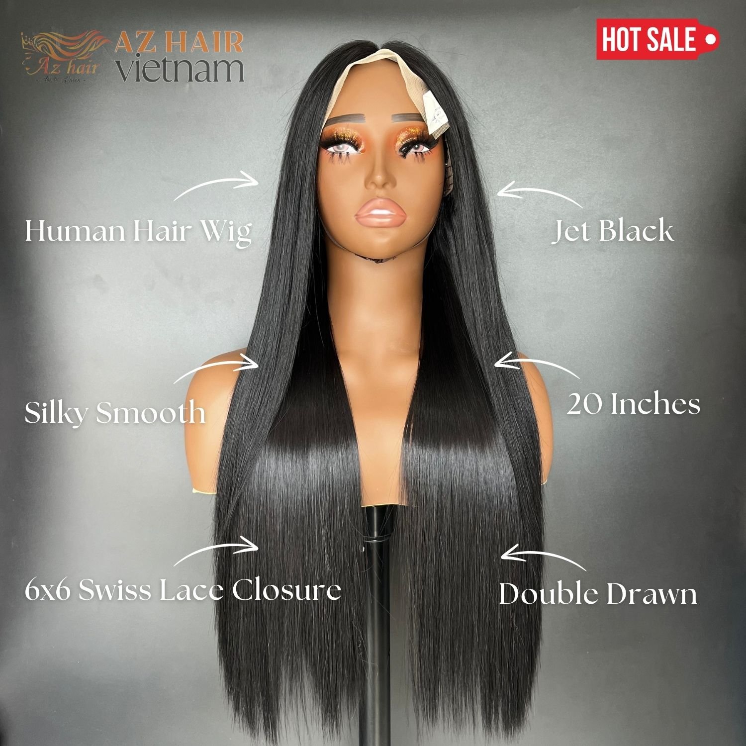 Matching Closure 5x5 Already Made Wig For Women Lace Closure Wig Vietnamese Human Hair ExtensionsTransparent Lace