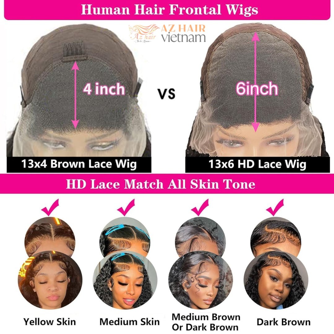Matching Closure 5x5 Already Made Wig For Women Lace Closure Wig Vietnamese Human Hair ExtensionsTransparent Lace
