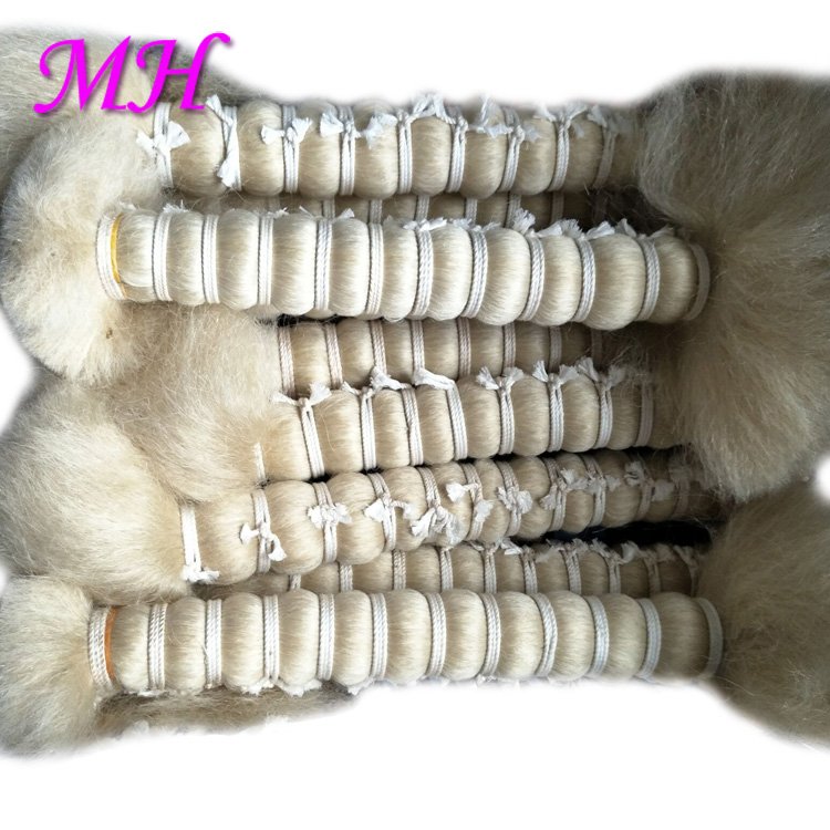 Washed Black\ White\ Grey\ Yak Belly Hair for Wig Washed Yak Hair Bulk Straight Yak Hair