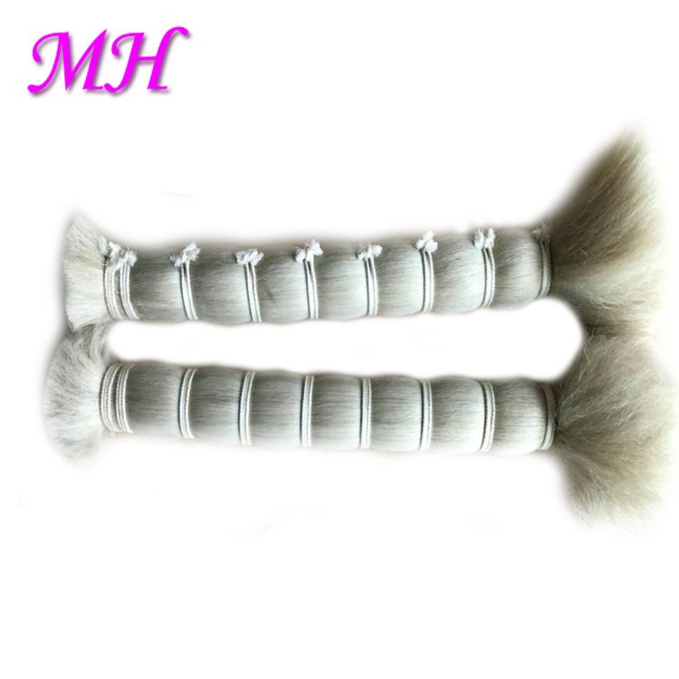 Washed Black\ White\ Grey\ Yak Belly Hair for Wig Washed Yak Hair Bulk Straight Yak Hair