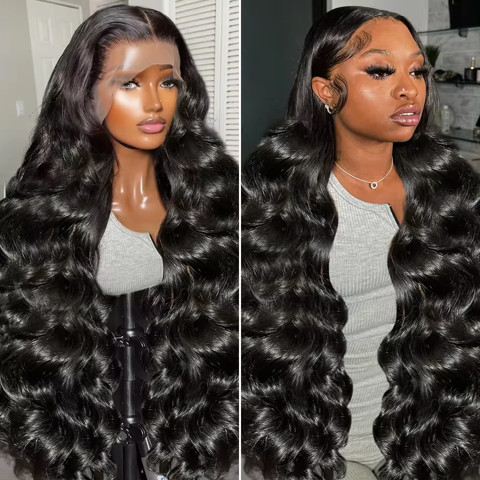 Wear And Go Glueless Human Hair Wigs Preplucked Brazilian Body Wave 13x6 HD Lace Frontal Human Hair Wigs For Women Ready To Wear