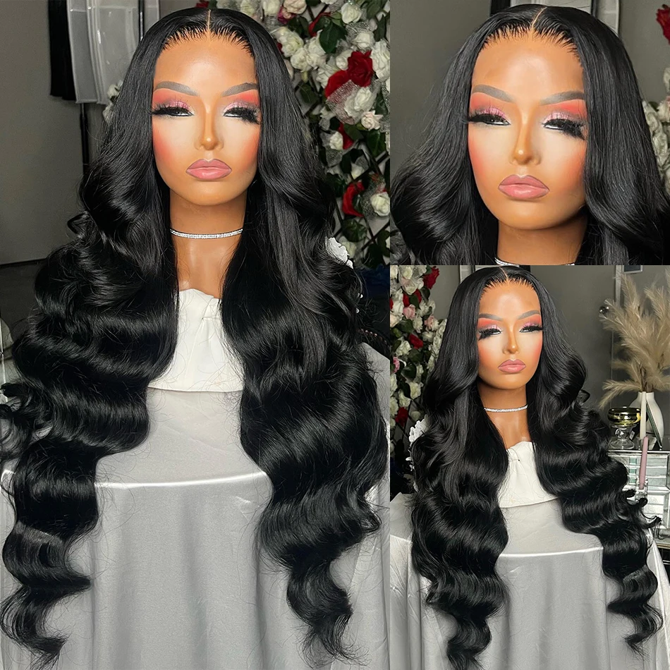 Wear And Go Glueless Human Hair Wigs Preplucked Brazilian Body Wave 13x6 HD Lace Frontal Human Hair Wigs For Women Ready To Wear