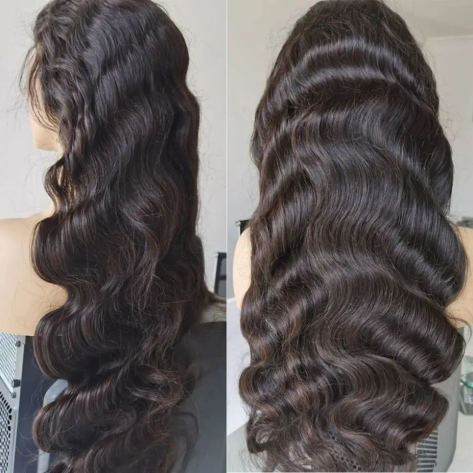 Wear And Go Glueless Human Hair Wigs Preplucked Brazilian Body Wave 13x6 HD Lace Frontal Human Hair Wigs For Women Ready To Wear