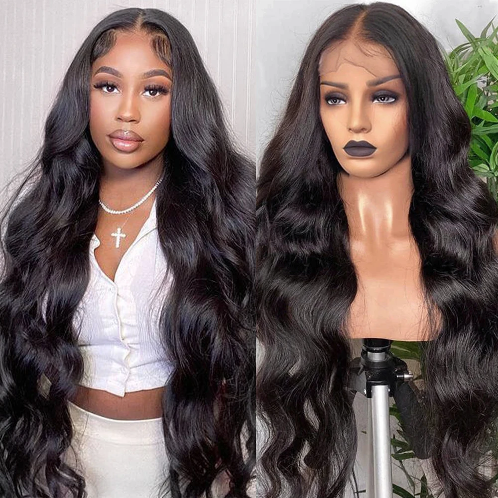 Wear And Go Glueless Human Hair Wigs Preplucked Brazilian Body Wave 13x6 HD Lace Frontal Human Hair Wigs For Women Ready To Wear