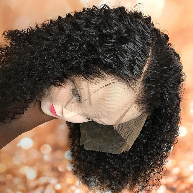Kinky Curly 13*4 lace front Human Hair Wigs Pre-Plucked Best Selling Brazilian Remy Hair Wigs 150% Density With Baby Hair