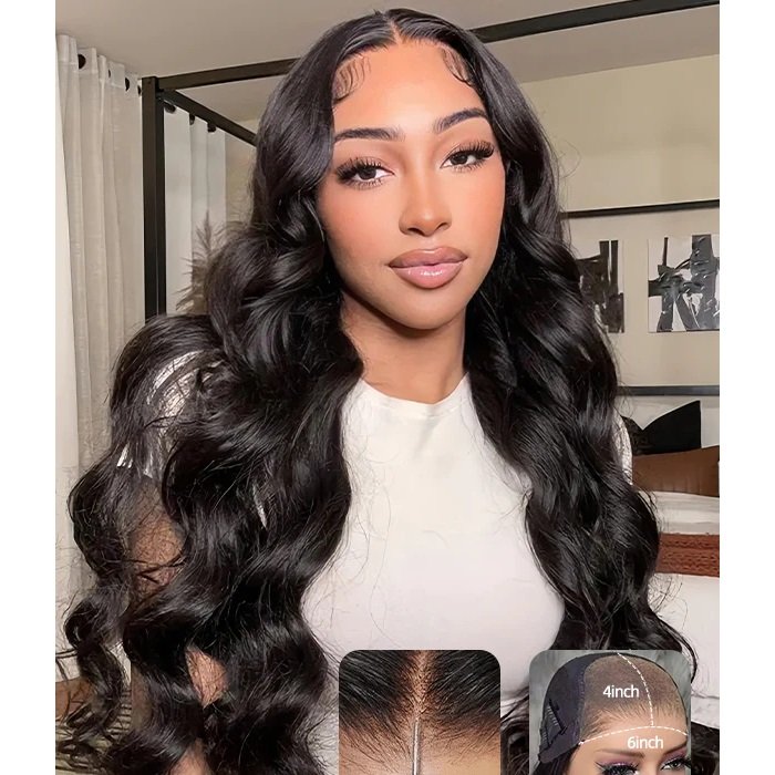 Wear And Go Human Hair Wig 4x6 Lace Frontal Closure Cuticle Aligned Hair Brazilian Lace Wigs Natural Hairline For Black Women