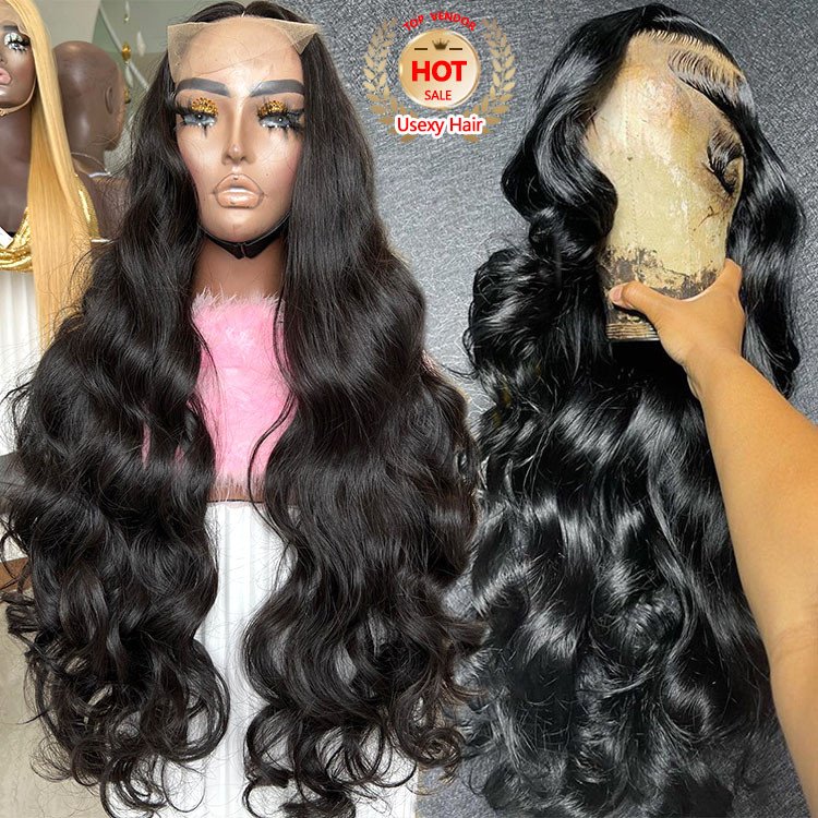 wear and go glueless human hair wig kinky straight afro curly body wave hd lace front Raw indian hair Full Lace hair vendors wig