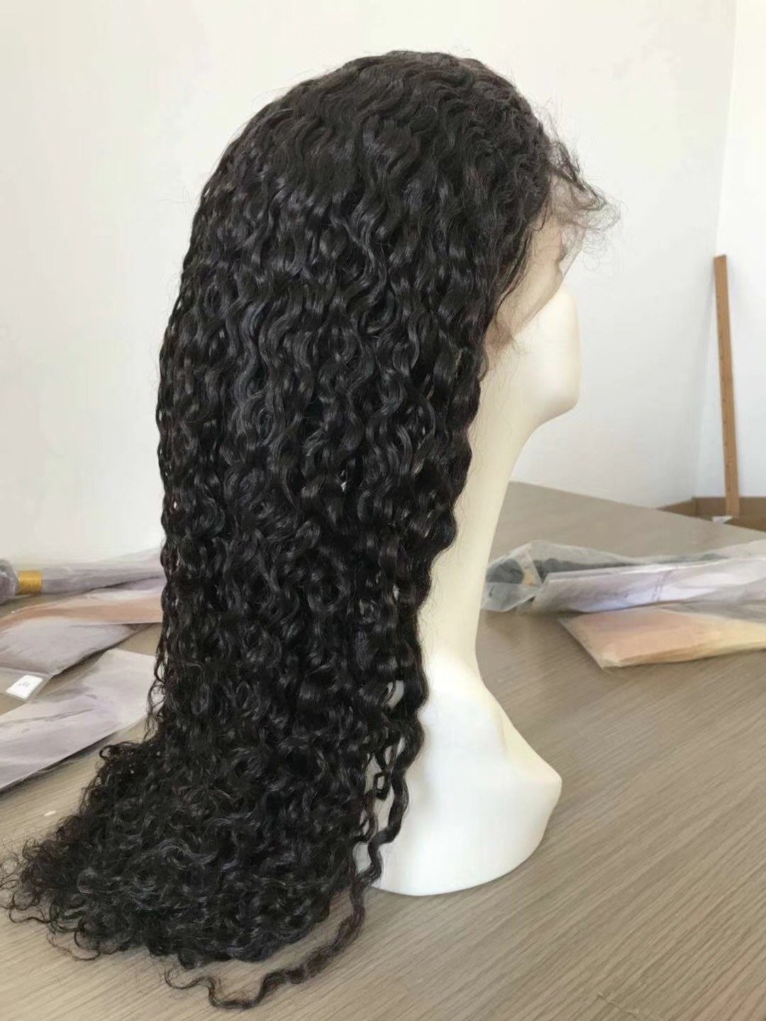 Pre Plucked Glueless Full Hd Lace Wig Swiss Hd Lace Front Water Wave Wig Human Hair Raw Vietnamese Hair Wig