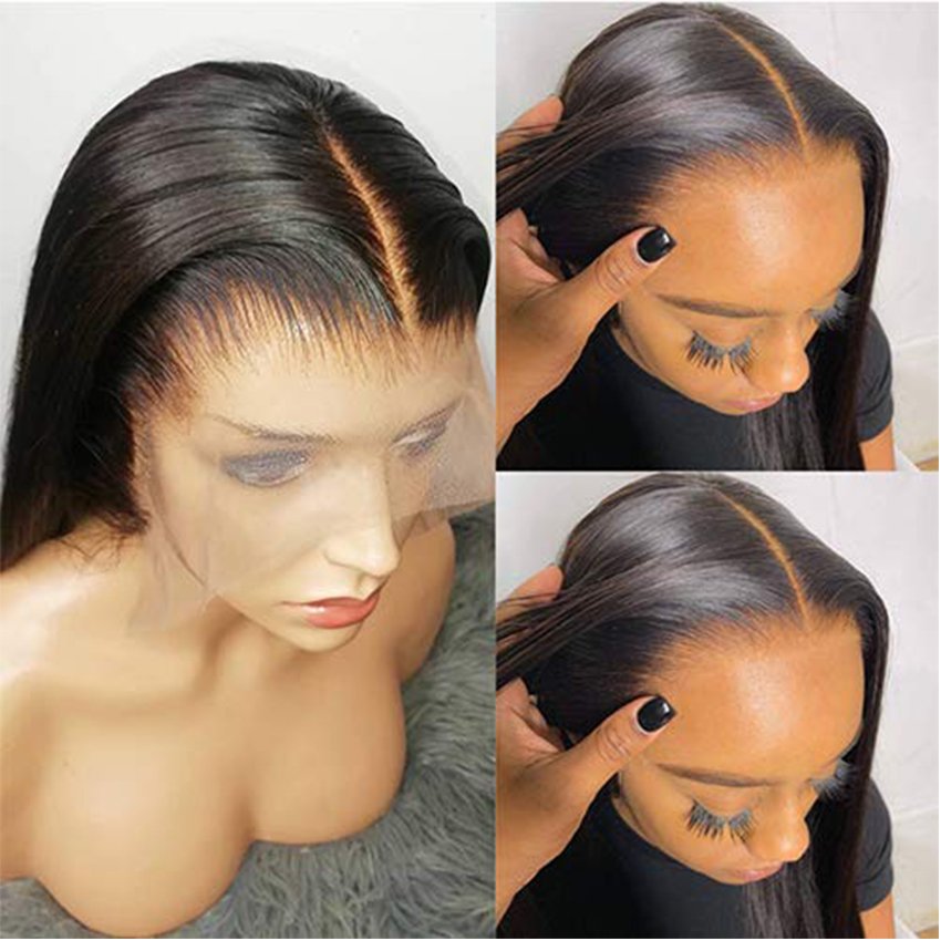 HD Lace Frontal Wigs Bone Straight Human Hair Transparent Swiss Lace Front Wigs Raw Brazilian Human Hair Wigs For Black Women