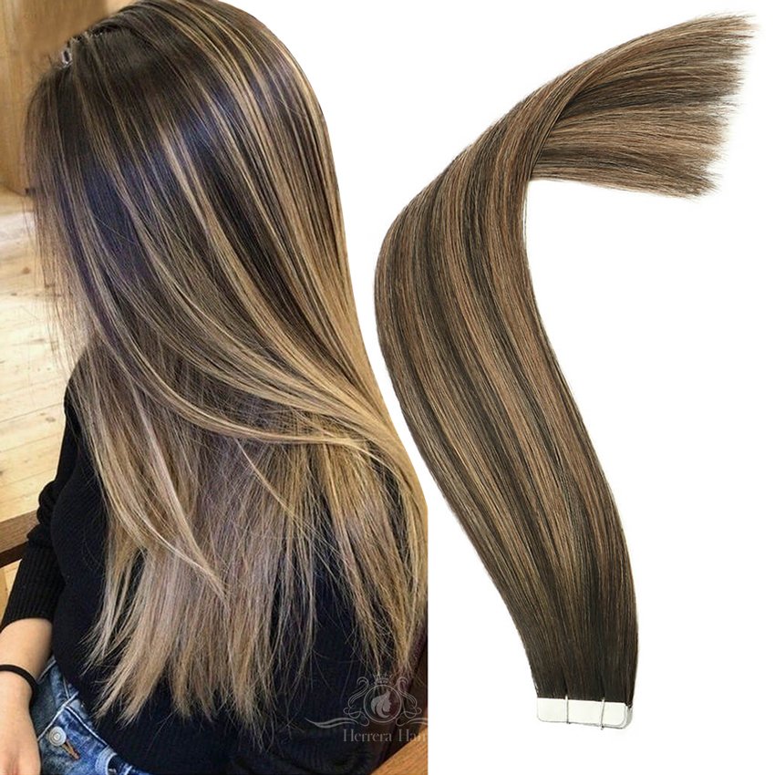 Wholesale Tape Blonde 24 Inch Human Natural Hair Extens Extensiones Cabello Ombre Raw Virgin Remy 100human Remy Hair Extensions