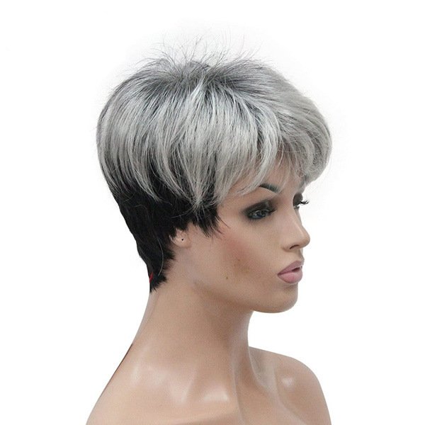 Natural Look Blonde Bob Human Hair Wigs Cheap Synthetic Short Straight Haircut Natural Human Hair Extensions For White Women