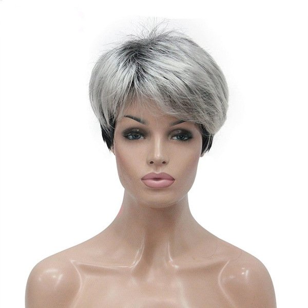 Natural Look Blonde Bob Human Hair Wigs Cheap Synthetic Short Straight Haircut Natural Human Hair Extensions For White Women